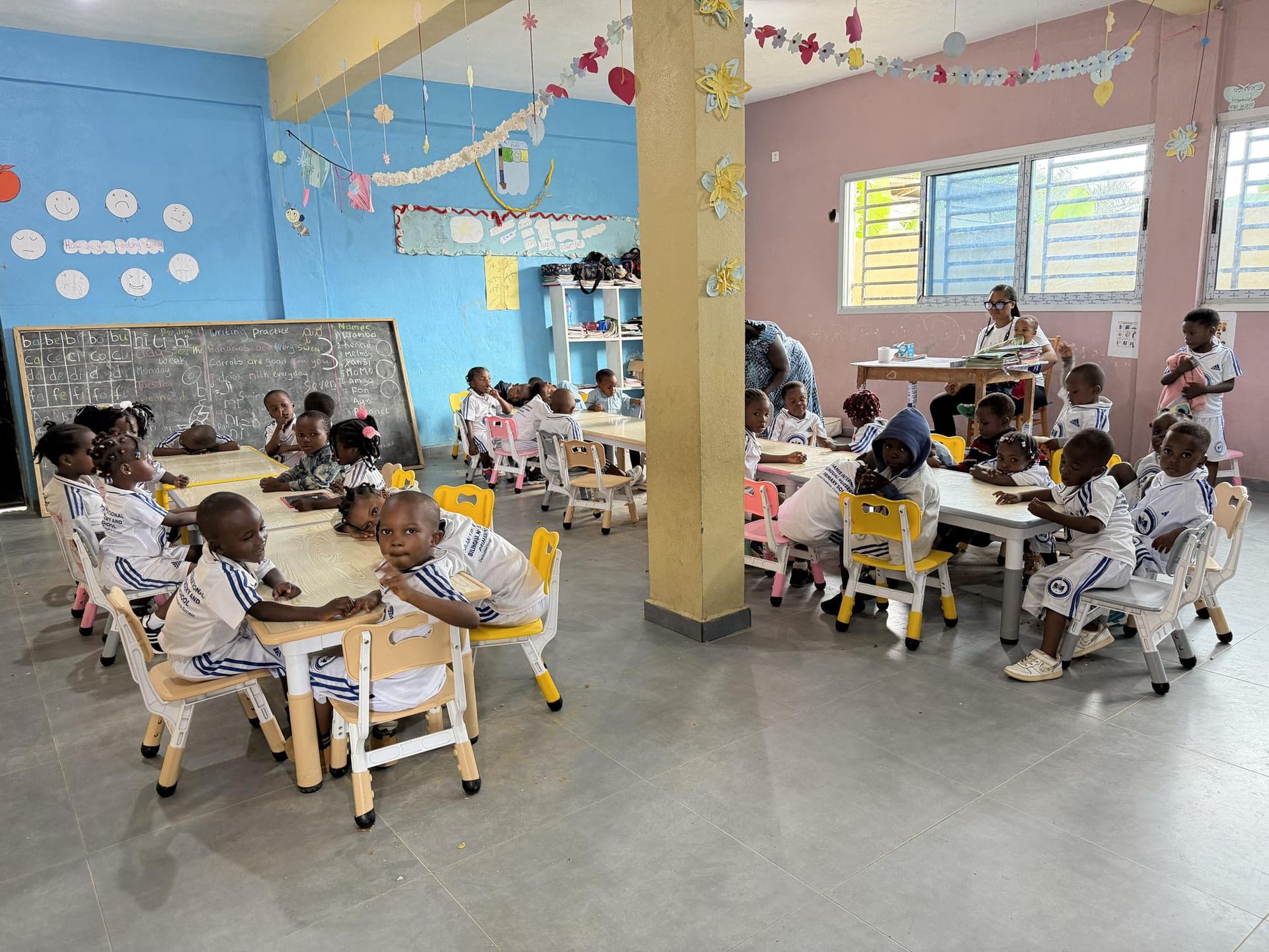 Pre-Nursery pupils in their classroom at Dunamis